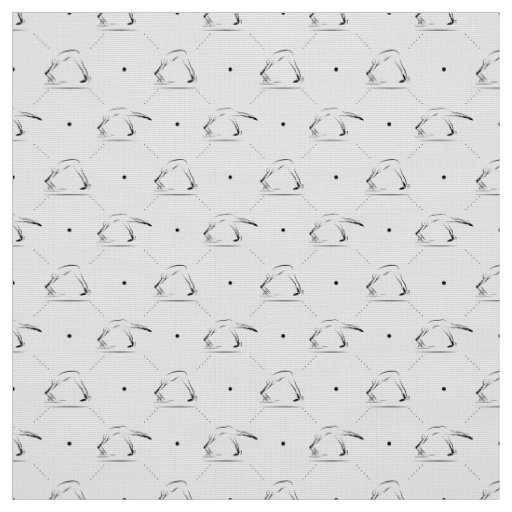 Pilates poses pattern fabric
