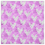 Pilates Poses Seamless Pattern in magenta color Fabric