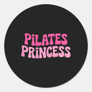 Pilates Princess Meditation Fitness Yoga Classic Round Sticker