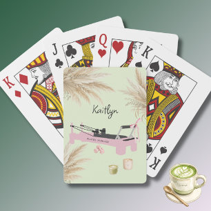 Pilates Princess Pink Reformer & Matcha Poker Cards