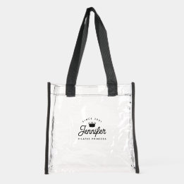 Pilates Princess Workout Clear Tote Bag