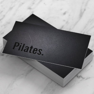 Pilates Professional Black Bold Text Minimalist Business Card