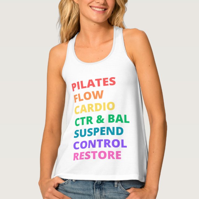 Pilates Rainbow Classes Tank Top (Front)