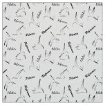 Pilates,  Reformer lettering and pilates poses Fabric