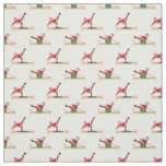 Pilates Reformer Santa Seamless Christmas Patterns Fabric