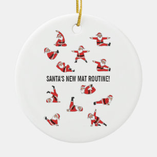 Pilates Santa Reformer Christmas Ceramic Ornament