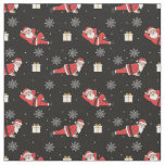 Pilates Santa Seamless Christmas Patterns Fabric