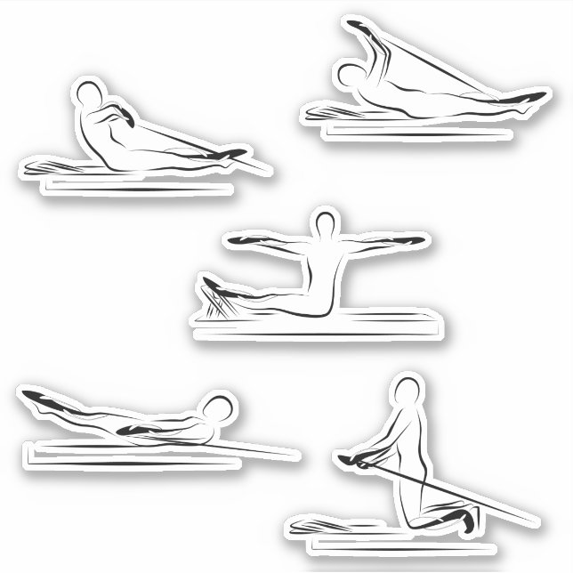 Pilates Scrapbook Stationery Stickers (Front)