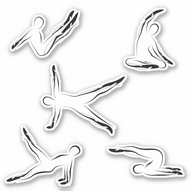 Pilates Scrapbook Stationery Stickers (Front)