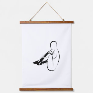 Pilates Seal pose - Mat Hanging Tapestry