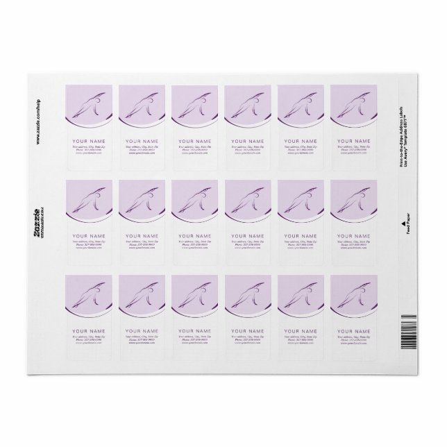 Pilates Side Bend pose | Color Label (Full Sheet)