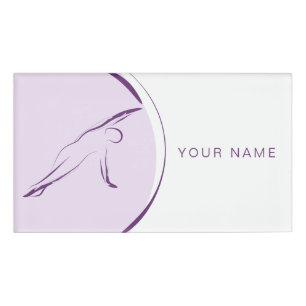 Pilates Side Bend pose Color Name Tag