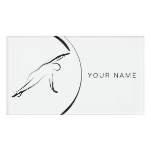 Pilates Side Bend pose Name Tag