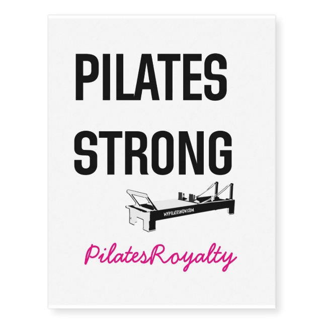 Pilates Strong Temporary Tattoo (Front)