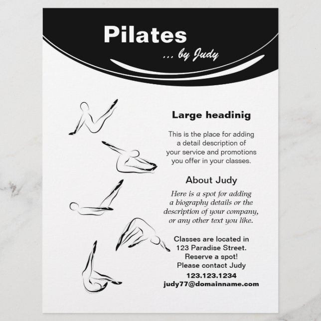 Pilates studio flyer (Front)