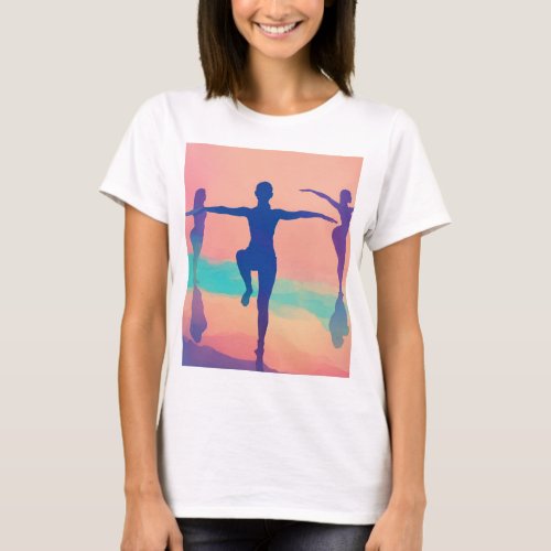 pilates together overlay background pastel shade T_Shirt