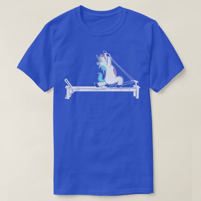 Pilates Unicorn Fitness Eercise Training Meditatio T-Shirt (Design Front)