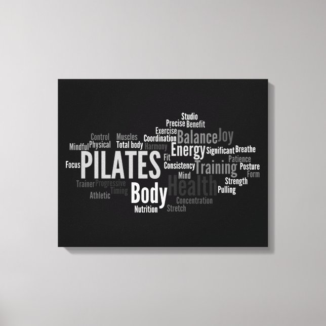 PILATES Words Canvas (Front)