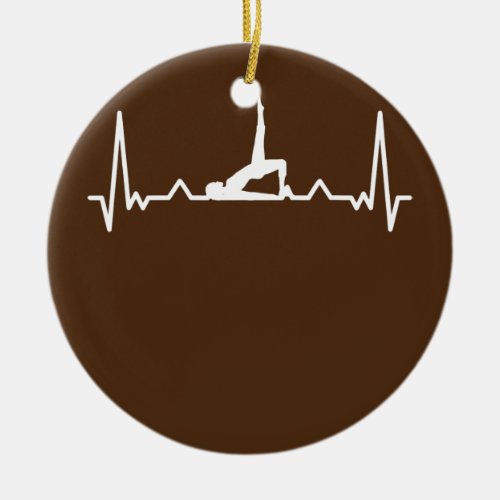 Pilates Workout Heartbeat  Ceramic Ornament