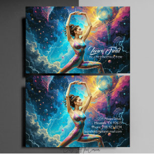 Pilates Yoga Instructor Cosmos Business Card