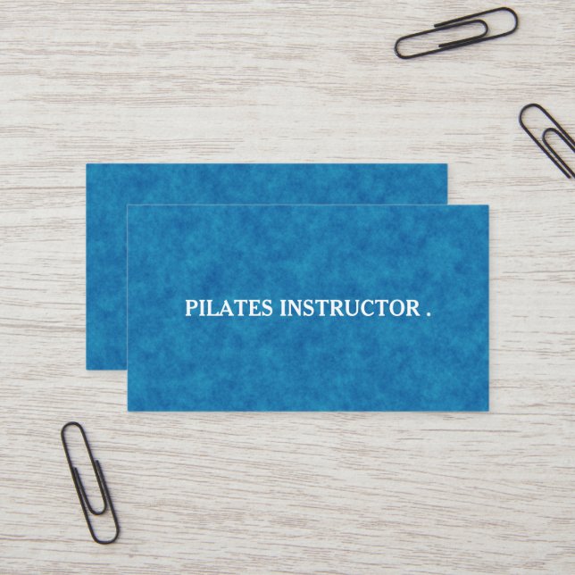 Pilates Yoga Instructor Teacher Business Card (Front/Back In Situ)