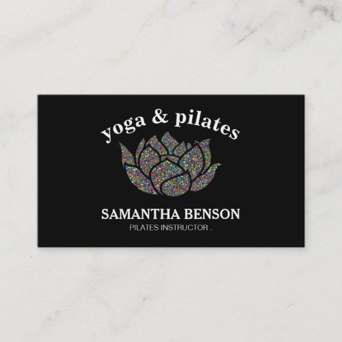Pilates Yoga Instructor Teacher Lotus Business Card