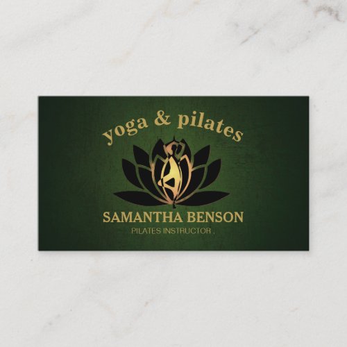 Pilates Yoga Instructor Teacher Lotus Business Card