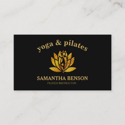 Pilates Yoga Instructor Teacher Lotus Business Card