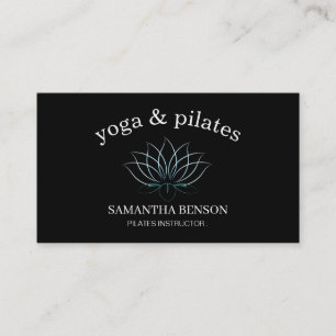 Pilates Yoga Instructor Teacher Lotus Business Card