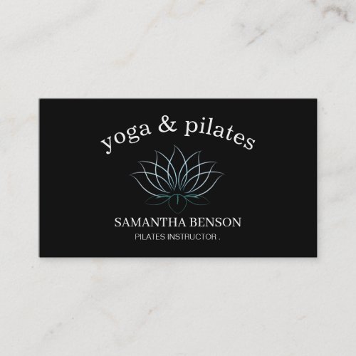 Pilates Yoga Instructor Teacher Lotus Business Card