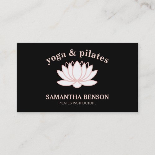 Pilates Yoga Instructor Teacher Lotus Business Card