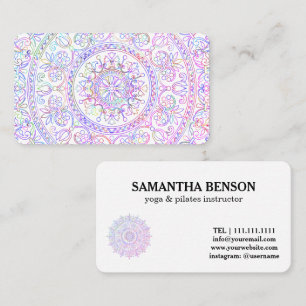 Pilates Yoga Instructor Teacher Mandala Business Card