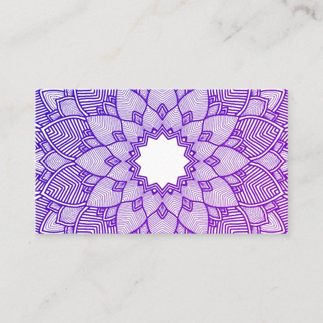 Pilates Yoga Instructor Teacher Mandala Business Card (Front)