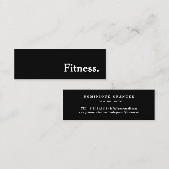 Pilates Yoga Instructor Teacher Mini Business Card (Front/Back)