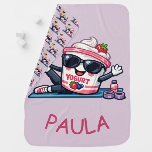 Pilates Yogurt  Baby Blanket