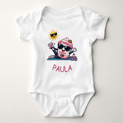 Pilates Yogurt Baby Bodysuit