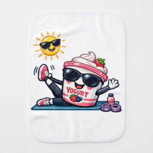 Pilates Yogurt Baby Burp Cloth