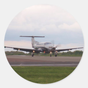 Pilatus PC 12 Classic Round Sticker