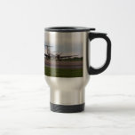 Pilatus PC 12 Travel Mug<br><div class="desc">Pilatus PC 12 executive aircraft on the runway.</div>