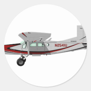 Pilatus PC-6 Turbo Porter Classic Round Sticker
