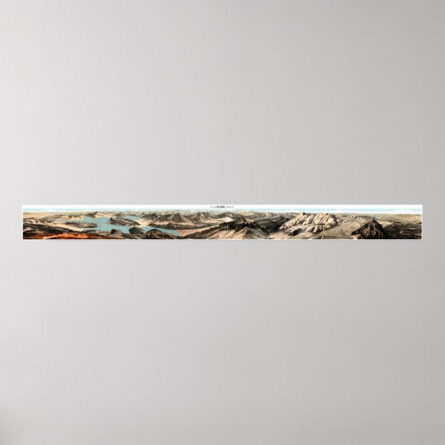 PILATUS Swiss Alps Panorama 360° Poster (Front)