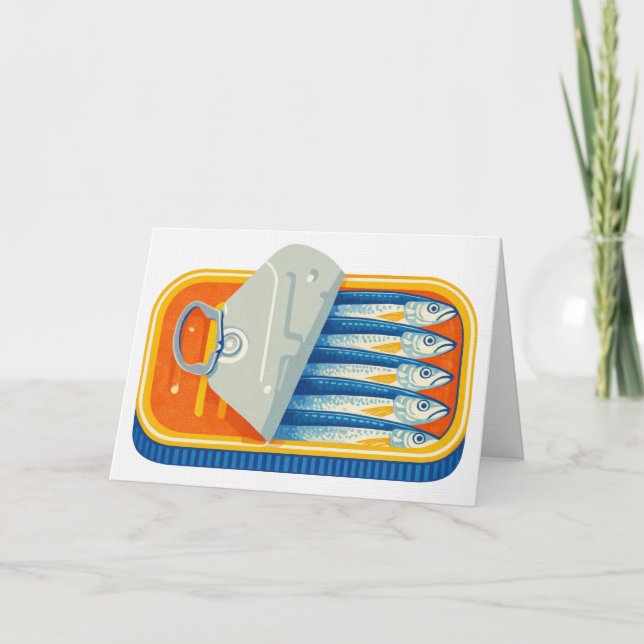 Pilchards Design Letterpress Thank You Card (Front)