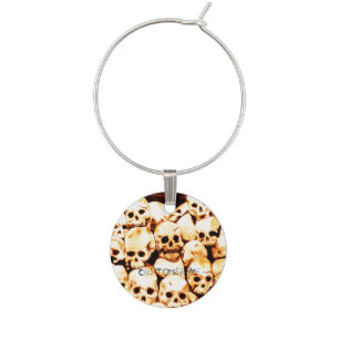Pile-O-Skulls (Aged) Wine Glass Charm