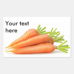 Pile of carrots rectangular sticker