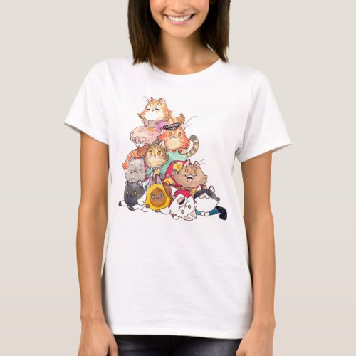Pile of Cats tee