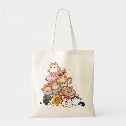 Pile of Cats tote