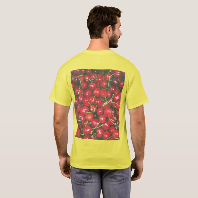 "Pile of Cherry Fruit" Cute Photo. Buy Now T-Shirt (Back Full)