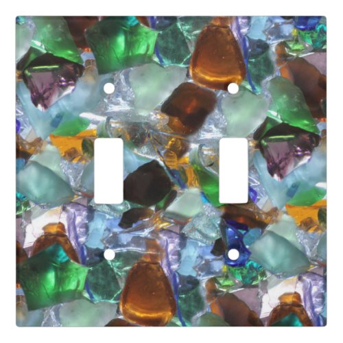 Pile of Colored Glass Stones Light Switch Cover