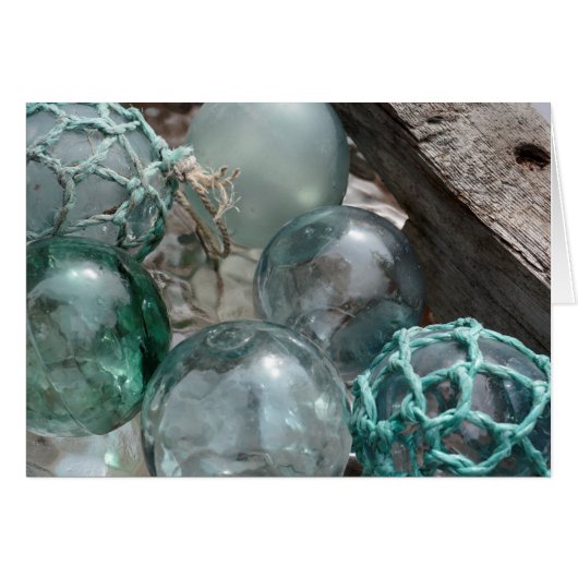 Pile Of Glass Fishing Floats Cards (Front Horizontal)