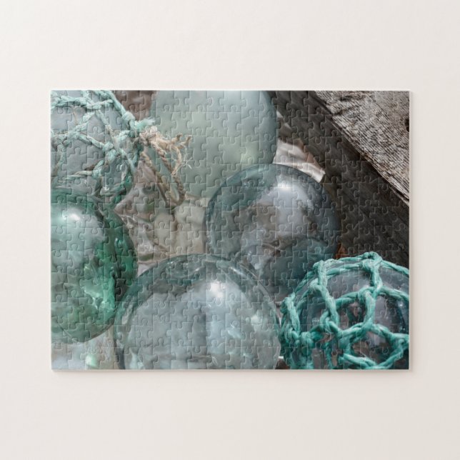Pile Of Glass Fishing Floats Jigsaw Puzzle (Horizontal)